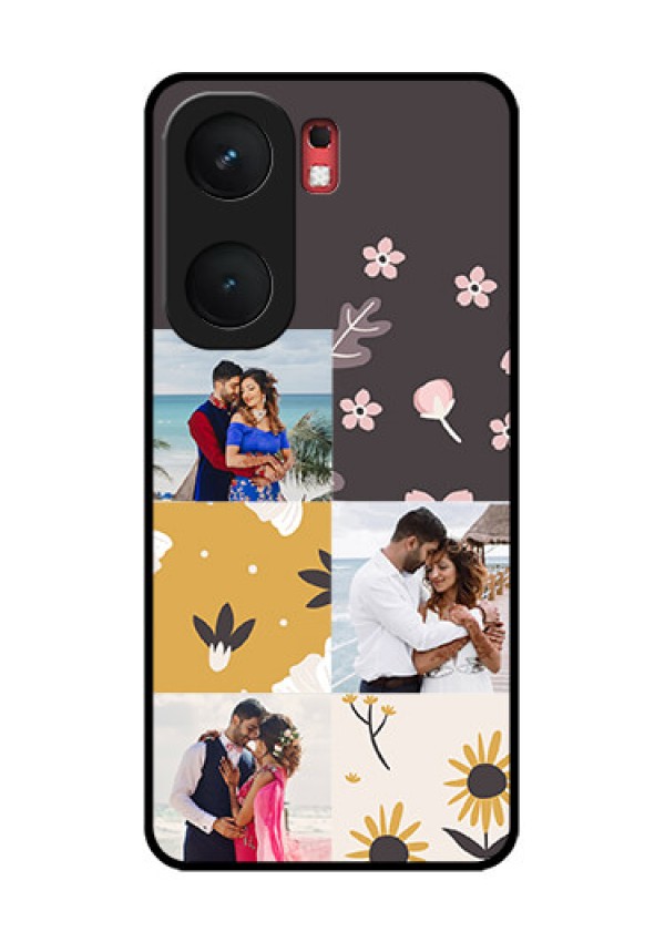 iQOO Neo 9 Pro 5G Custom Glass Phone Case - 3 Images With Floral Design