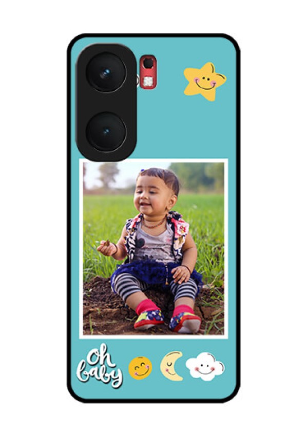 iQOO Neo 9 Pro 5G Custom Glass Phone Case - Smiley Kids Stars Design