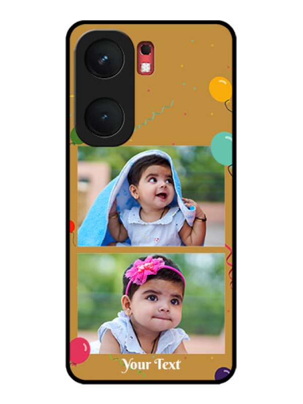 Custom iQOO Neo 9 Pro 5G Custom Glass Phone Case - Image Holder With Birthday Celebrations Design