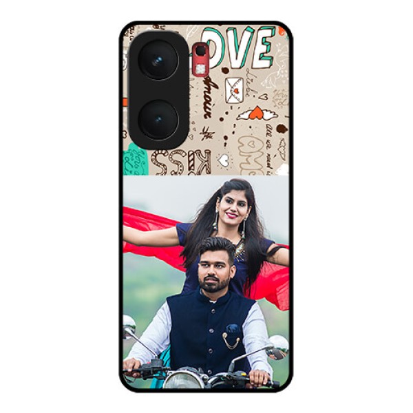 iQOO Neo 9 Pro 5G Custom Glass Phone Case - Love Doodle Pattern