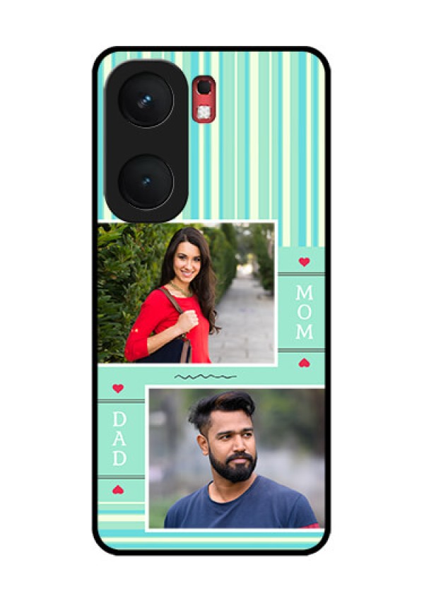 iQOO Neo 9 Pro 5G Custom Glass Phone Case - Mom and Dad Pic Design