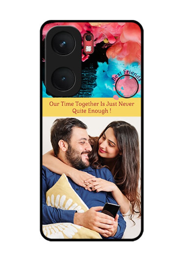 iQOO Neo 9 Pro 5G Custom Glass Phone Case - Quote With Acrylic Painting Design