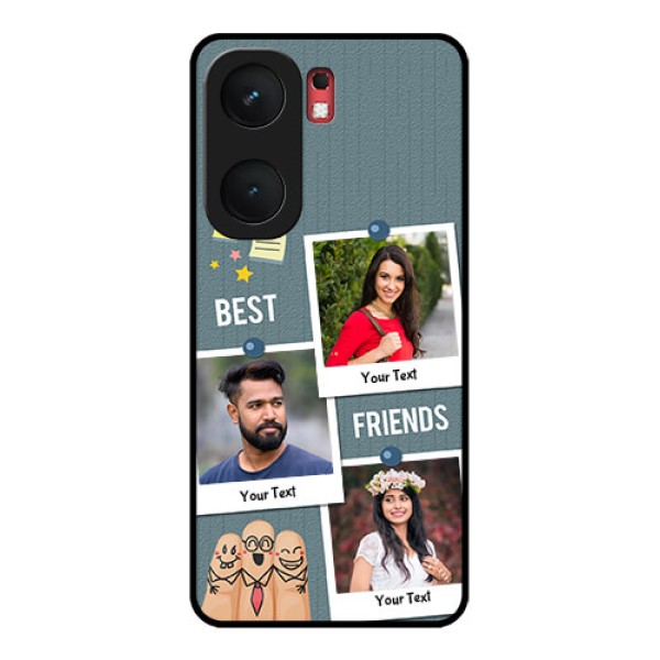 iQOO Neo 9 Pro 5G Custom Glass Phone Case - Sticky Frames And Friendship Design