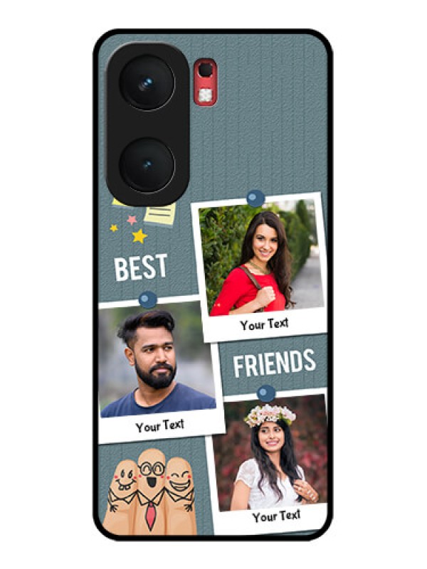 Custom iQOO Neo 9 Pro 5G Custom Glass Phone Case - Sticky Frames And Friendship Design