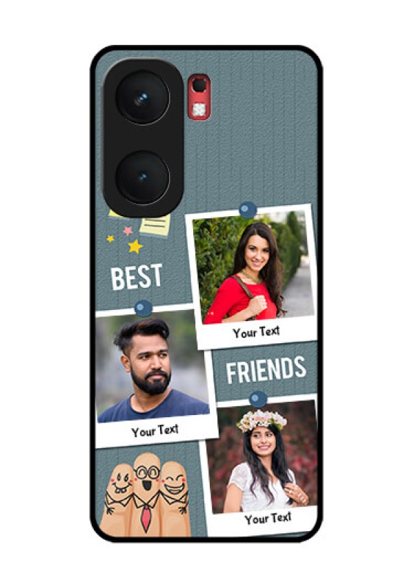 iQOO Neo 9 Pro 5G Custom Glass Phone Case - Sticky Frames And Friendship Design