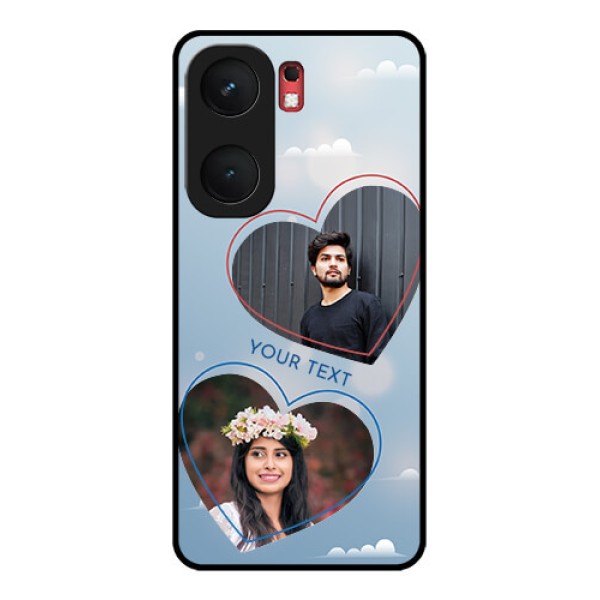 iQOO Neo 9 Pro 5G Custom Glass Phone Case - Blue Color Couple Design