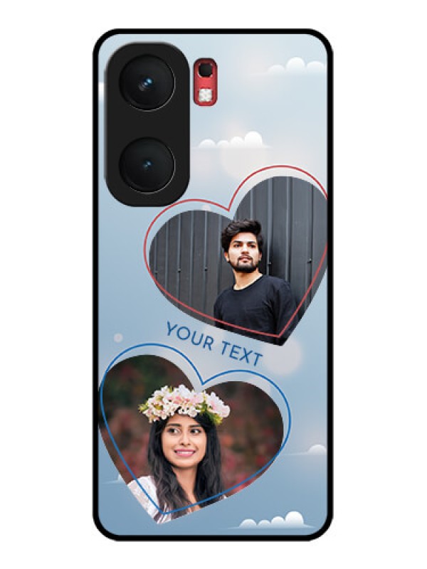 Custom iQOO Neo 9 Pro 5G Custom Glass Phone Case - Blue Color Couple Design