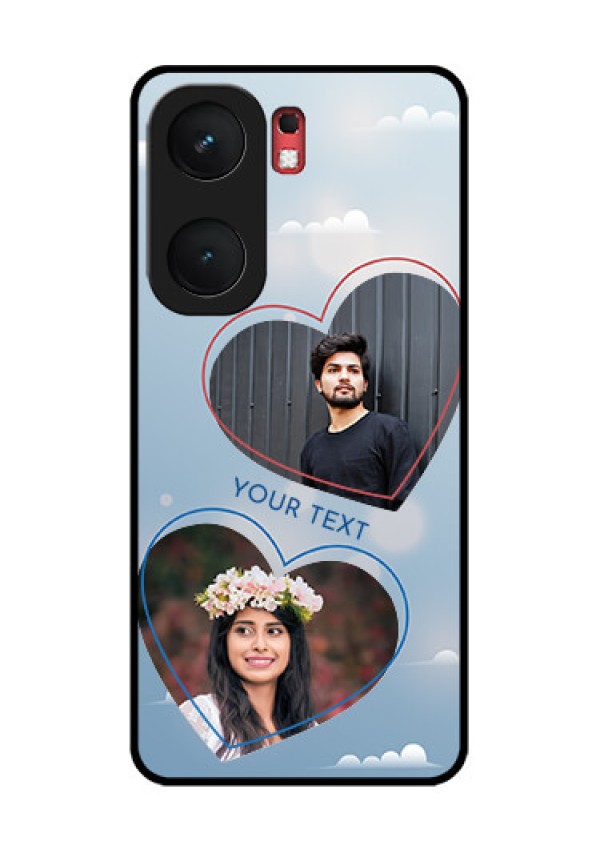 iQOO Neo 9 Pro 5G Custom Glass Phone Case - Blue Color Couple Design