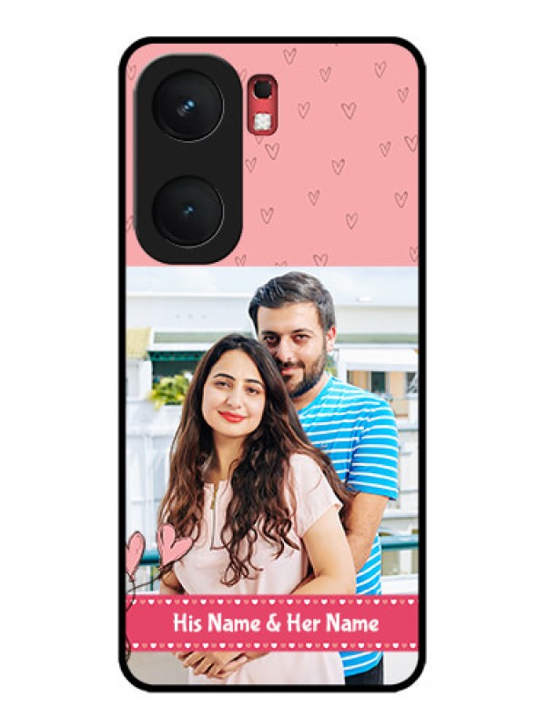 Custom iQOO Neo 9 Pro 5G Custom Glass Phone Case - Love Design Peach Color