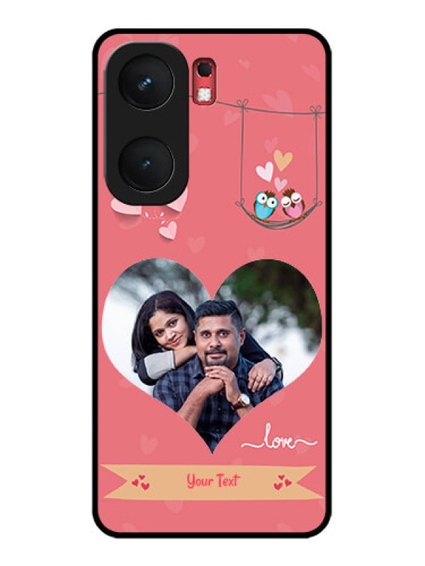 Custom iQOO Neo 9 Pro 5G Custom Glass Phone Case - Peach Color Love Design