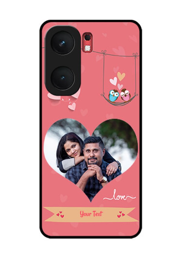 iQOO Neo 9 Pro 5G Custom Glass Phone Case - Peach Color Love Design