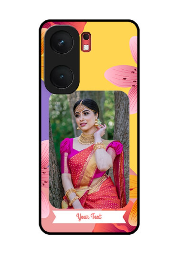 iQOO Neo 9 Pro 5G Custom Glass Phone Case - 3 Image With Vintage Floral Design