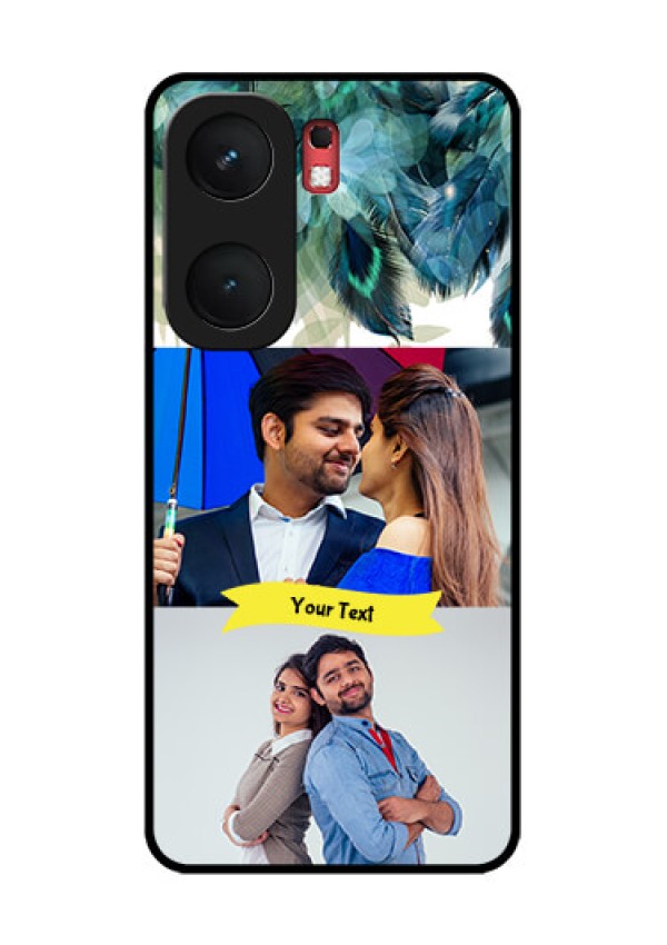 iQOO Neo 9 Pro 5G Custom Glass Phone Case - Image With Boho Peacock Feather Design