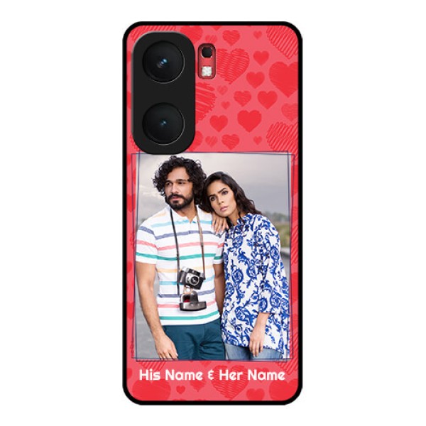 iQOO Neo 9 Pro 5G Custom Glass Phone Case - With Red Heart Symbols Design iQOO Neo 9 Pro 5G Custom Glass Phone Case - With Red Heart Symbols Design