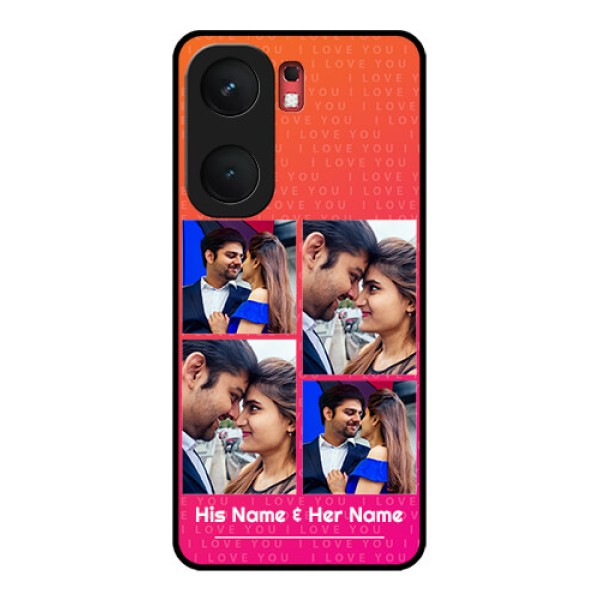iQOO Neo 9 Pro 5G Custom Glass Phone Case - I Love You Pink Design