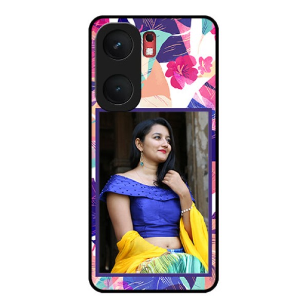 iQOO Neo 9 Pro 5G Custom Glass Phone Case - Abstract Floral Design