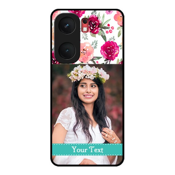 iQOO Neo 9 Pro 5G Custom Glass Phone Case - Water Colors Floral Design iQOO Neo 9 Pro 5G Custom Glass Phone Case - Water Colors Floral Design