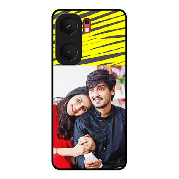 iQOO Neo 9 Pro 5G Custom Glass Phone Case - Yellow Abstract Design