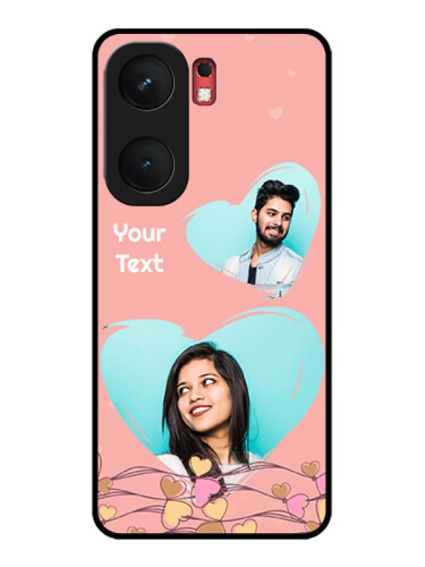 Custom iQOO Neo 9 Pro 5G Custom Glass Phone Case - Love Doodle Design
