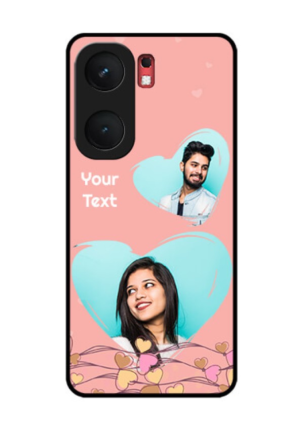 iQOO Neo 9 Pro 5G Custom Glass Phone Case - Love Doodle Design