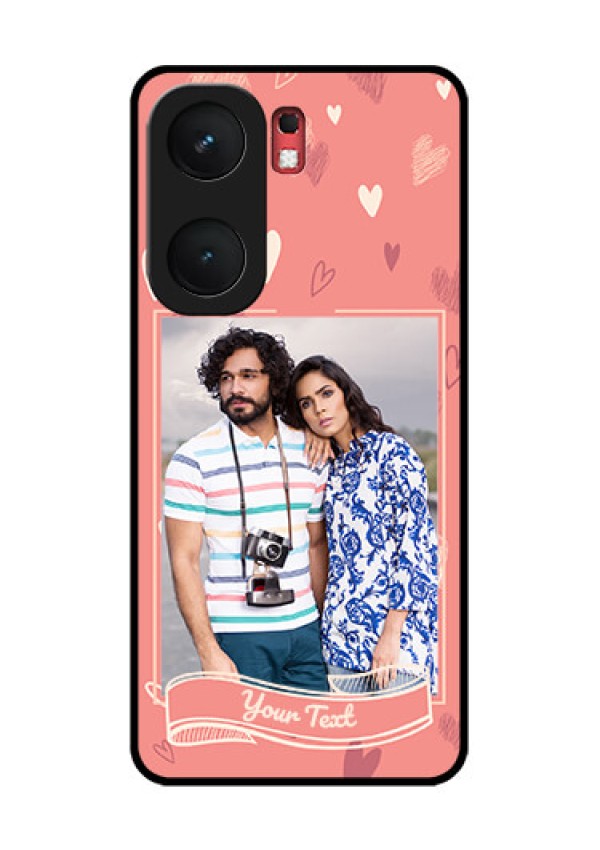 iQOO Neo 9 Pro 5G Custom Glass Phone Case - Love Doodle Art Design
