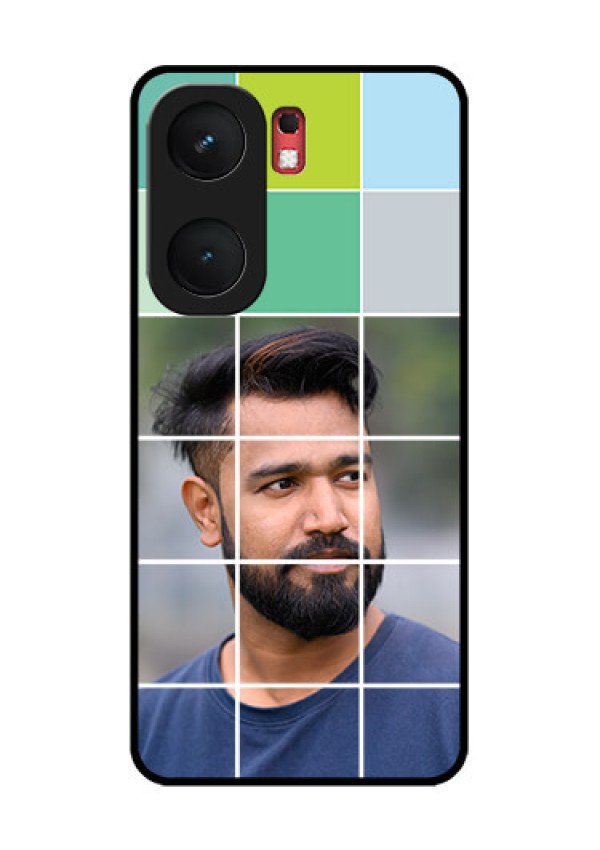 iQOO Neo 9 Pro 5G Custom Glass Phone Case - With White Box Pattern