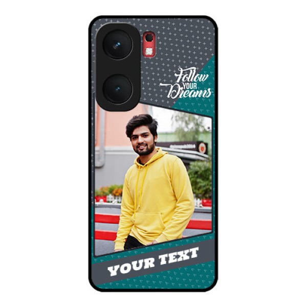iQOO Neo 9 Pro 5G Custom Glass Phone Case - Background Pattern Design With Quote