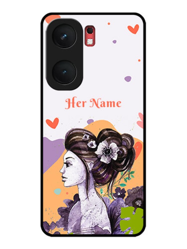 Custom iQOO Neo 9 Pro 5G Custom Glass Phone Case - Woman And Nature Design