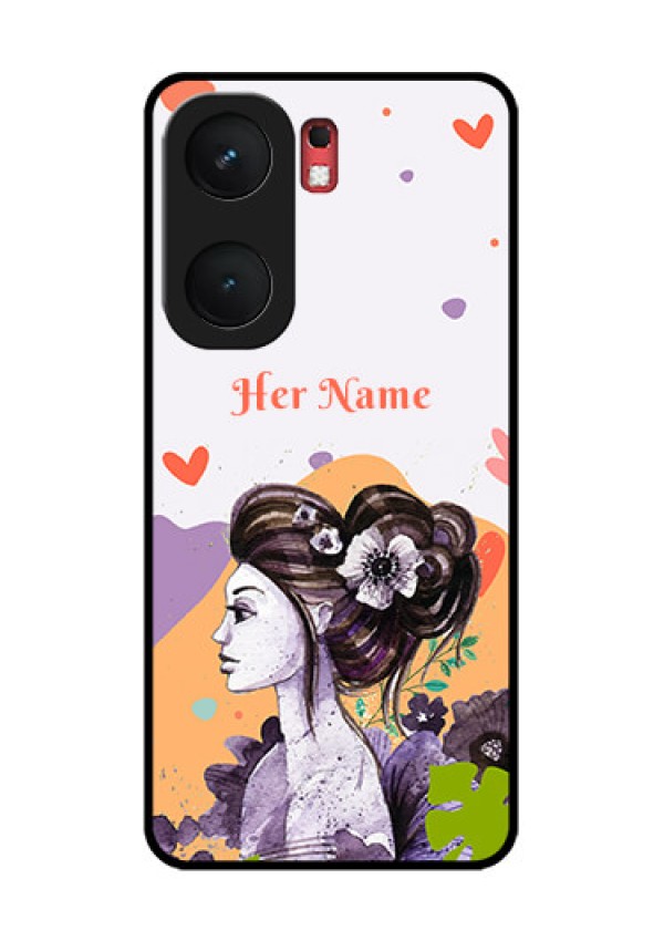 iQOO Neo 9 Pro 5G Custom Glass Phone Case - Woman And Nature Design