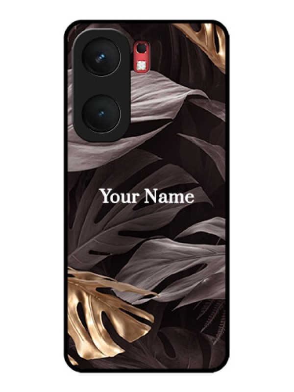 Custom iQOO Neo 9 Pro 5G Custom Glass Phone Case - Wild Leaves Digital Paint Design