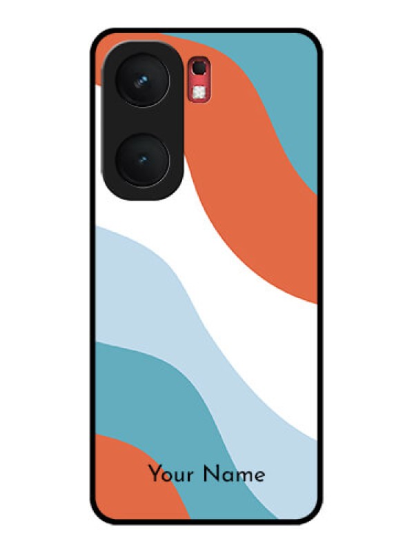 Custom iQOO Neo 9 Pro 5G Custom Glass Phone Case - Coloured Waves Design