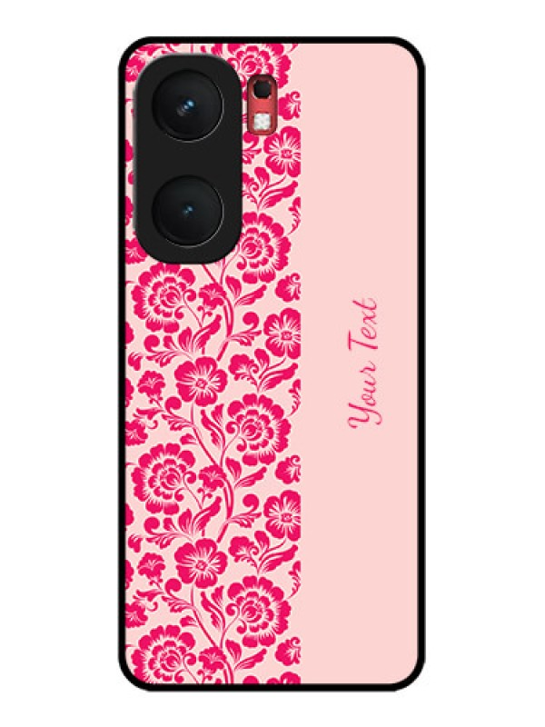 Custom iQOO Neo 9 Pro 5G Custom Glass Phone Case - Attractive Floral Pattern Design