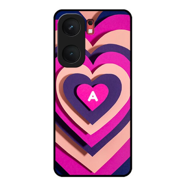 iQOO Neo 9 Pro 5G Custom Glass Phone Case - Cute Heart Pattern Design