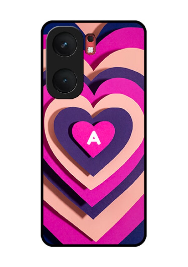 iQOO Neo 9 Pro 5G Custom Glass Phone Case - Cute Heart Pattern Design