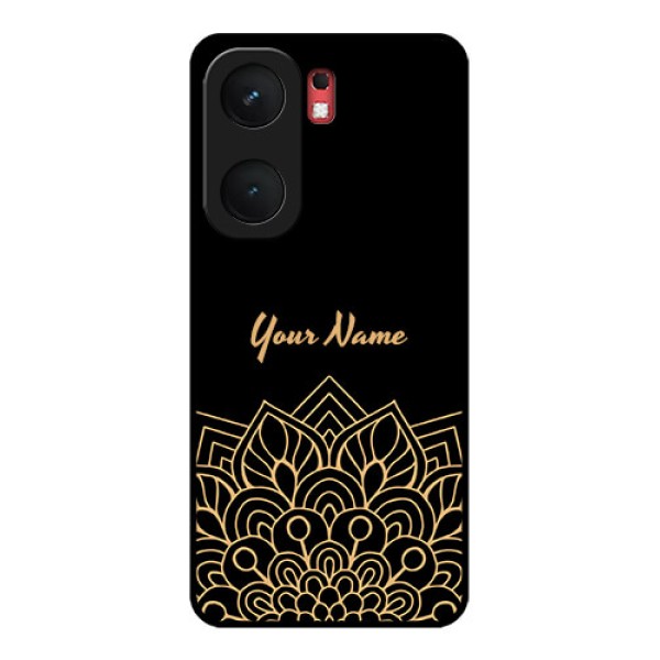 iQOO Neo 9 Pro 5G Custom Glass Phone Case - Golden Mandala Design