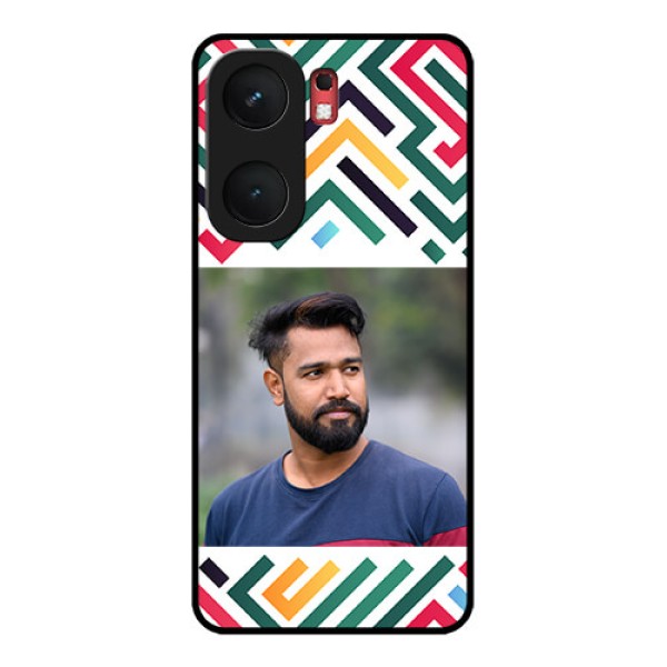 iQOO Neo 9 Pro 5G Custom Glass Phone Case - Colorful Maze Pattern Design iQOO Neo 9 Pro 5G Custom Glass Phone Case - Colorful Maze Pattern Design