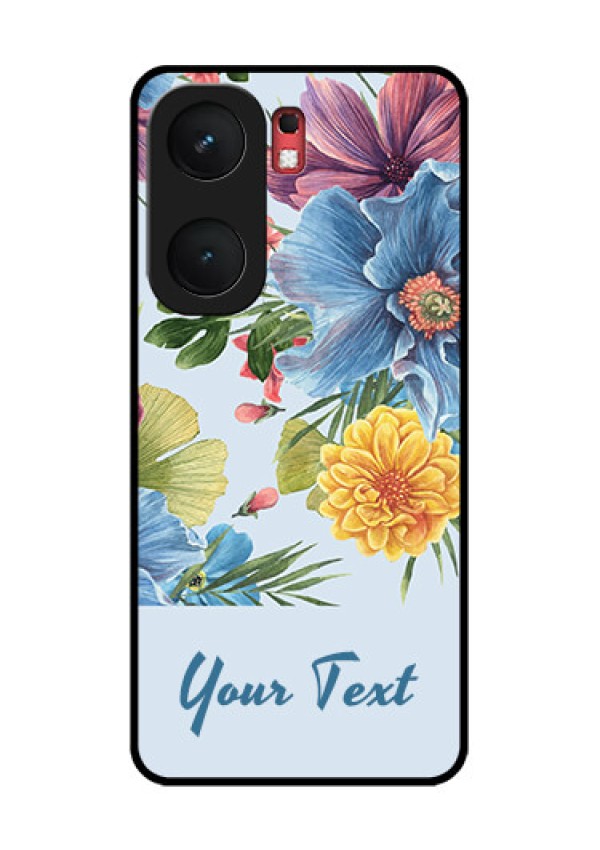 iQOO Neo 9 Pro 5G Custom Glass Phone Case - Stunning Watercolored Flowers Painting Design