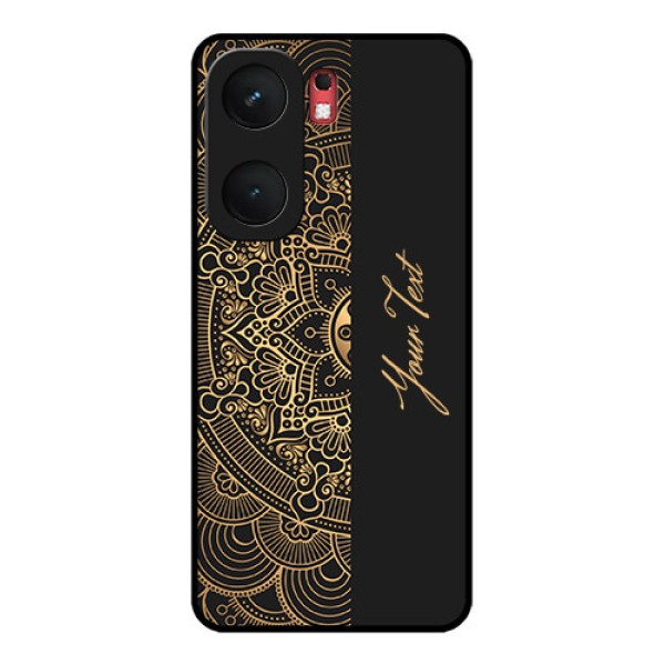 iQOO Neo 9 Pro 5G Custom Glass Phone Case - Mandala Art With Custom Text Design