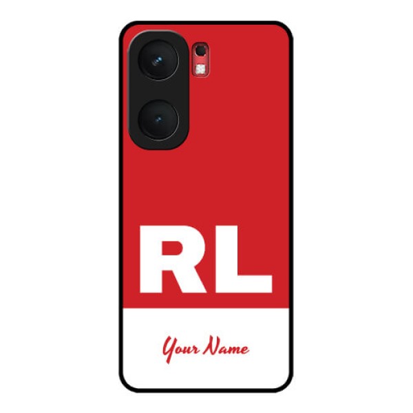 iQOO Neo 9 Pro 5G Custom Glass Phone Case - Dual Tone Custom Text Design