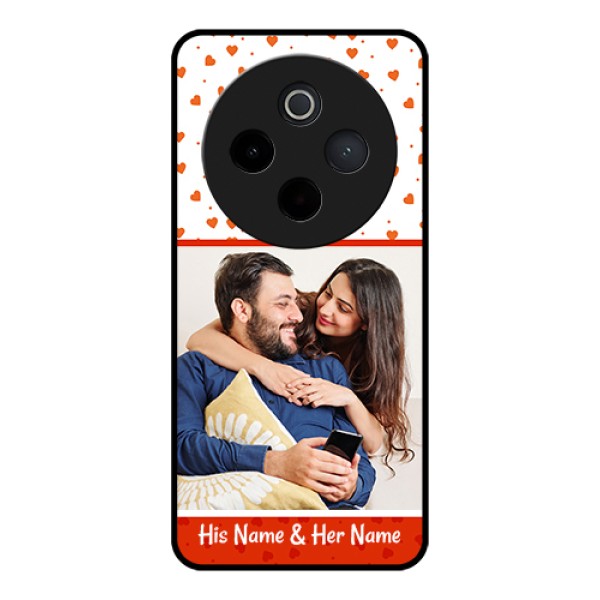 iQOO Z10 5G Custom Glass Phone Case - Orange Love Symbol Design iQOO Z10 5G Custom Glass Phone Case - Orange Love Symbol Design