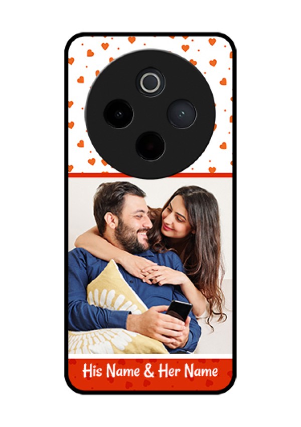 iQOO Z10 5G Custom Glass Phone Case - Orange Love Symbol Design