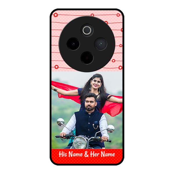 iQOO Z10 5G Custom Glass Phone Case - Red Pattern Case Design iQOO Z10 5G Custom Glass Phone Case - Red Pattern Case Design