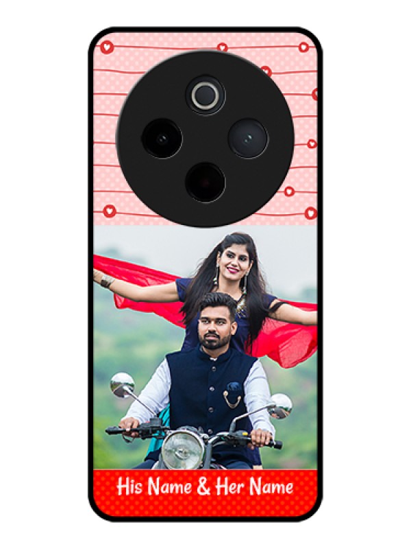 Custom iQOO Z10 5G Custom Glass Phone Case - Red Pattern Case Design