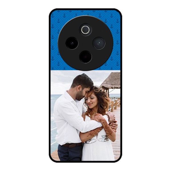 iQOO Z10 5G Custom Glass Phone Case - Blue Anchors Design