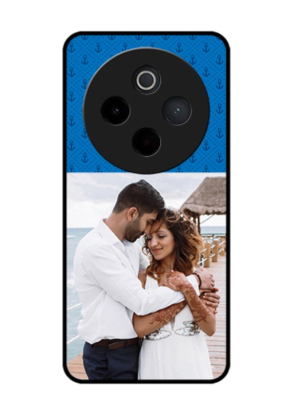 iQOO Z10 5G Custom Glass Phone Case - Blue Anchors Design