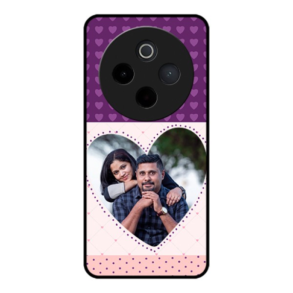 iQOO Z10 5G Custom Glass Phone Case - Violet Love Dots Design