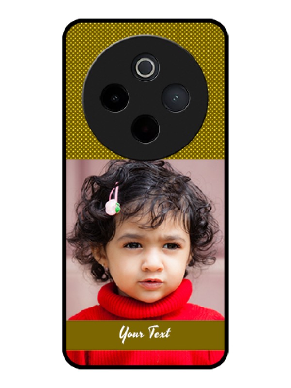 Custom iQOO Z10 5G Custom Glass Phone Case - Simple Green Color Design