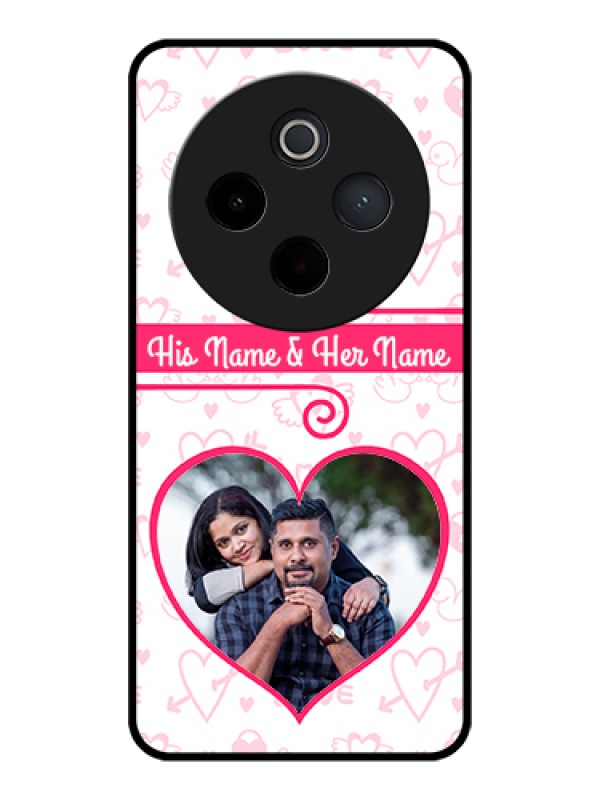 Custom iQOO Z10 5G Custom Glass Phone Case - Heart Shape Love Design