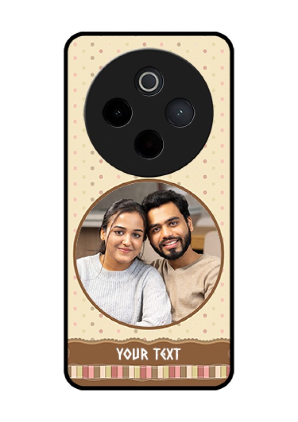 iQOO Z10 5G Custom Glass Phone Case - Brown Dotted Mobile Case Design