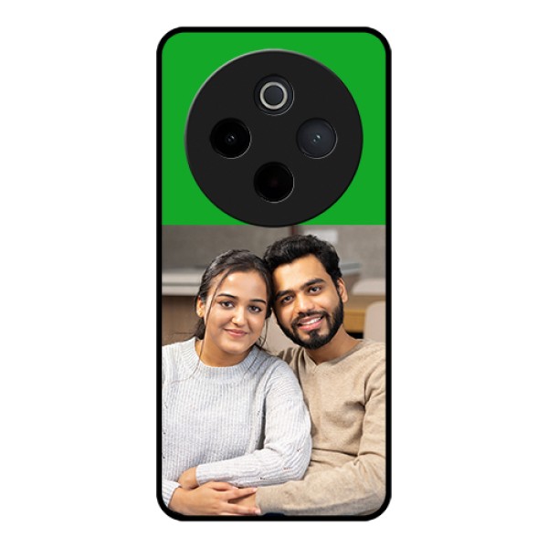 iQOO Z10 5G Custom Glass Phone Case - Green Pattern Design
